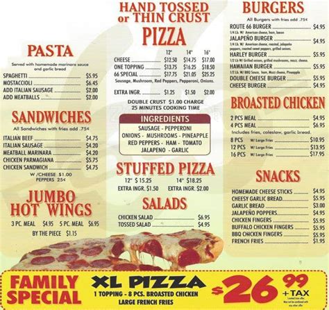 66 pizzeria - RT 66 Bowl 920 E 1st St, Chandler, OK 74834 (405) 258-2695. Welcome. Welcome to Rt66 Bowl